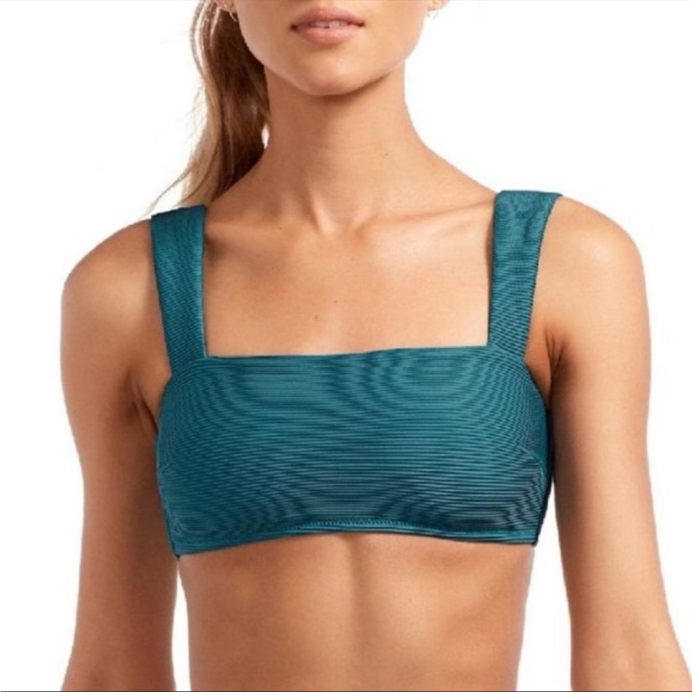 NWOT Vitamin A Venus Jade Ribbed Bikini Top XS